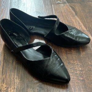 Black D’orsay Mary Jane Flats 11 WIDE